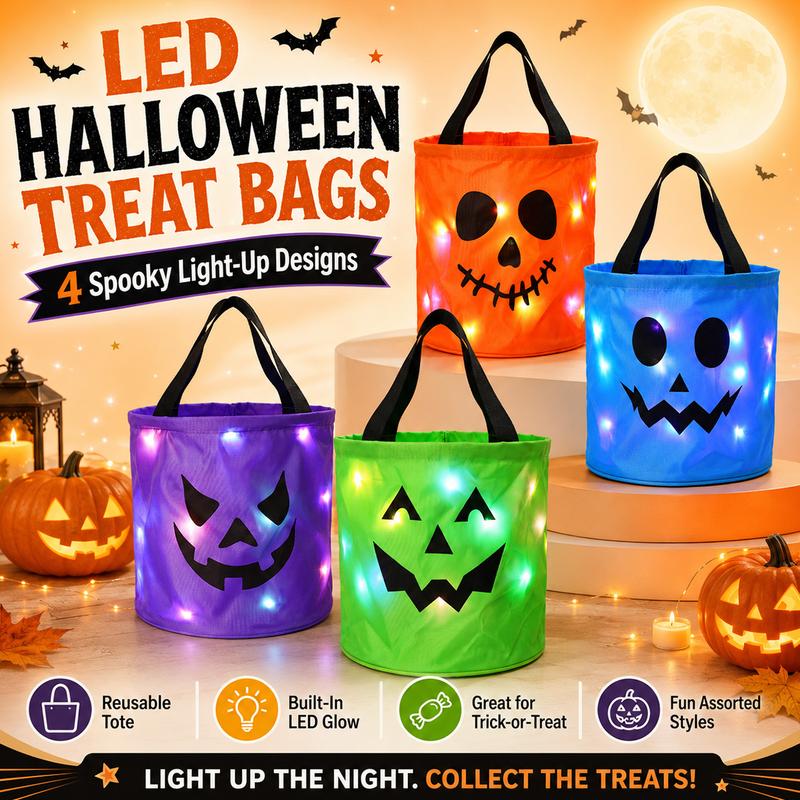 BooLume™ Light-Up Trick-or-Treat Bags